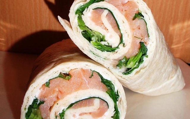 Wraps chèvre et saumon