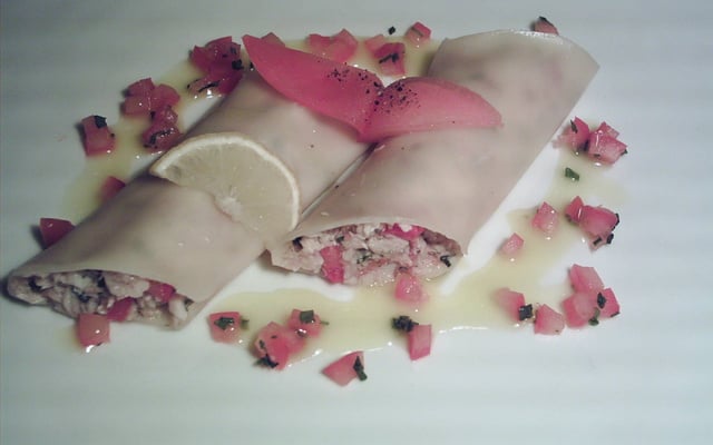 Cannelonnis de perche, huile vierge