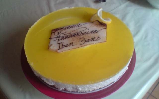 Bavarois au citron sur biscuit de spéculoos