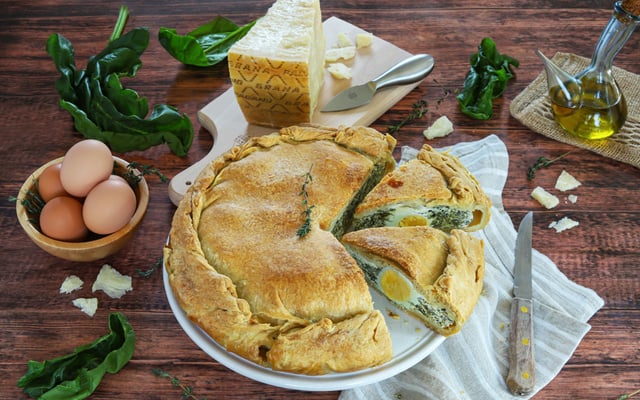 Torta pasqualina (tourte pascale italienne) au Grana Padano AOP