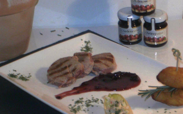 Sauté de porc aux cerises