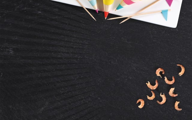 Croquettes d'endives et crevettes grises