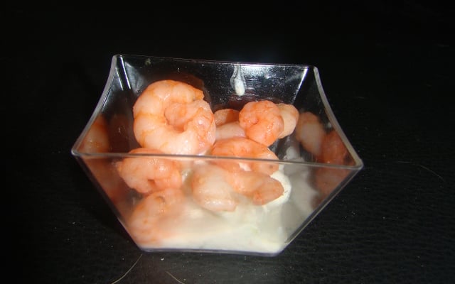 Verrine crevette concombre
