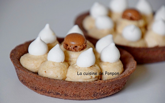 Tartelette à la crème de marron et chantilly au spéculoos