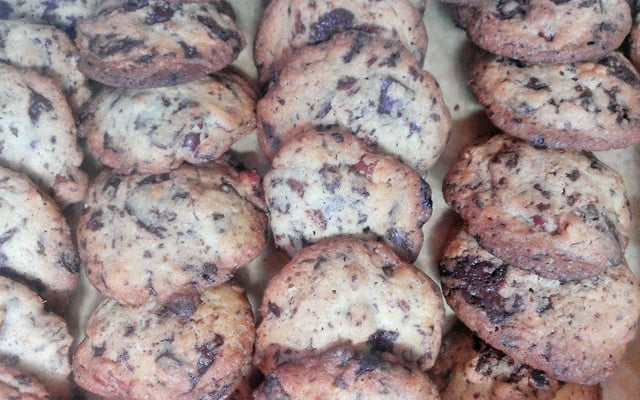 Cookies chocolat pâtissier et amandes