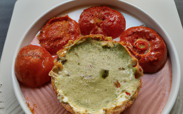 Flan de tomate pistou féta