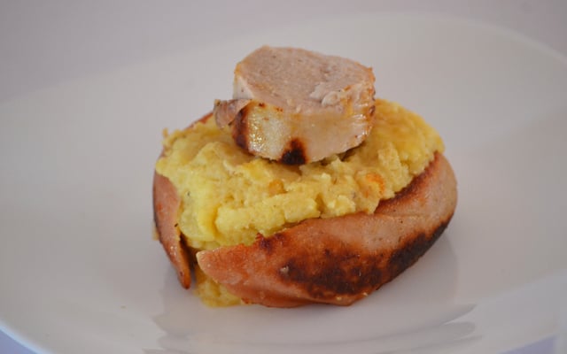 Délice de purée au boudin blanc