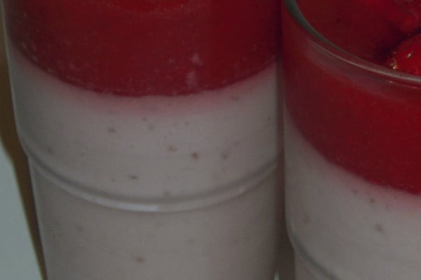 Douceur de panna cotta aux fraises