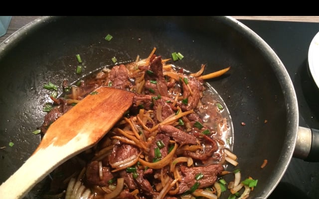 Magret de canard au gingembre.