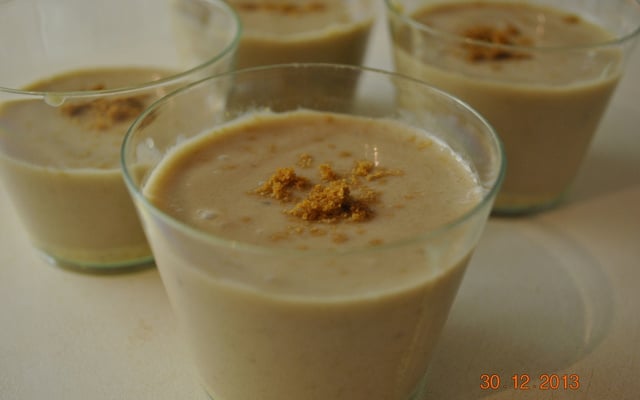 Mousse de bananes, chocolat, speculoos