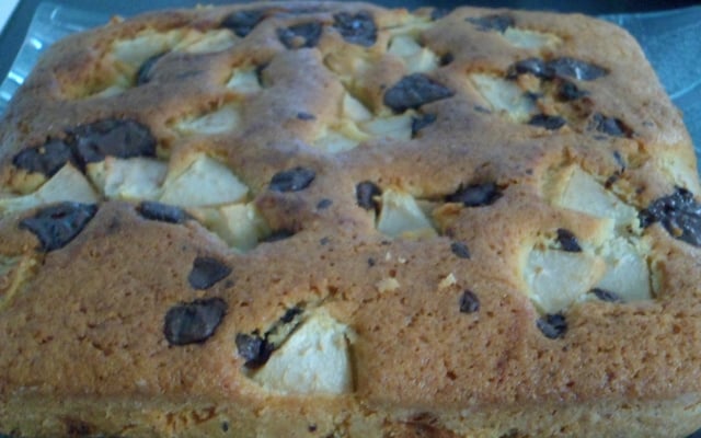Gâteau poire-chocolat et amandes