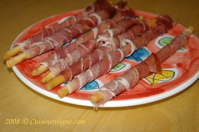 Gressins au jambon de parme