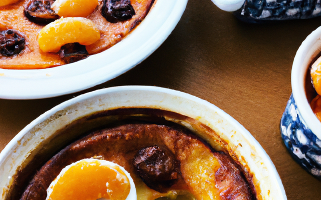 Petit clafoutis crème de marrons et clémentines