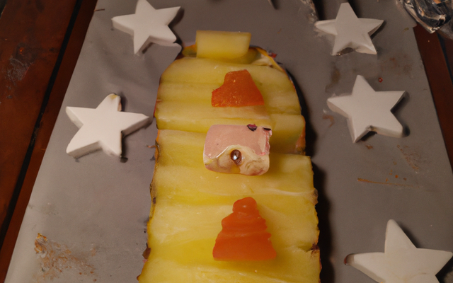 Bûche de Noël à la patates douces et ananas