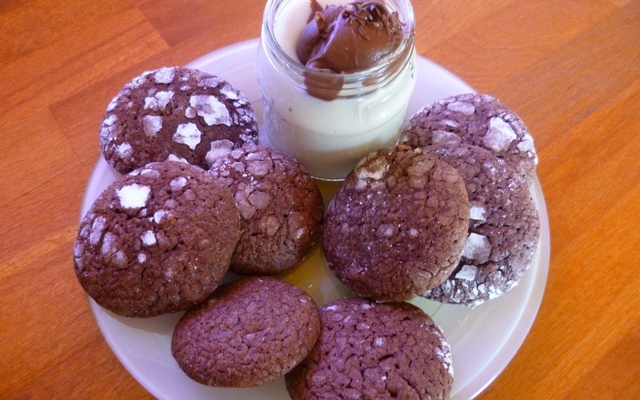 Crème vanille/Nutella® et ses tendres biscuits au chocolat