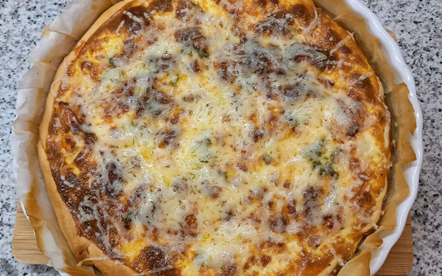 Quiche avec des lardons