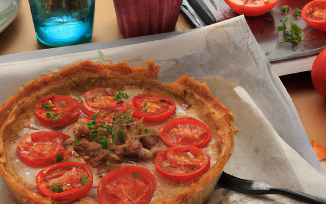 Tarte au thon et à la tomate croustillante