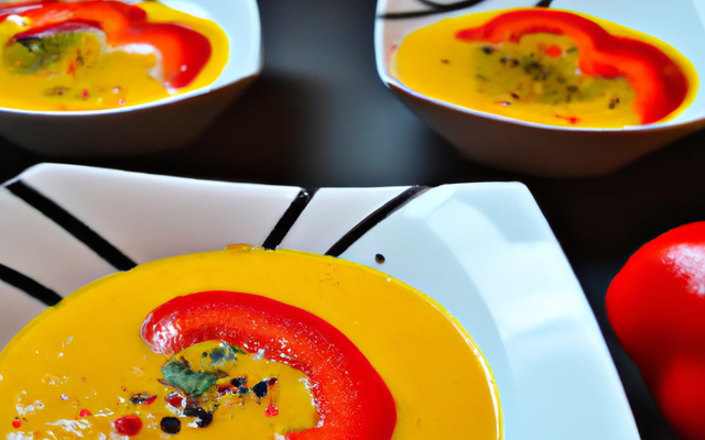 Duo de soupe de poivrons