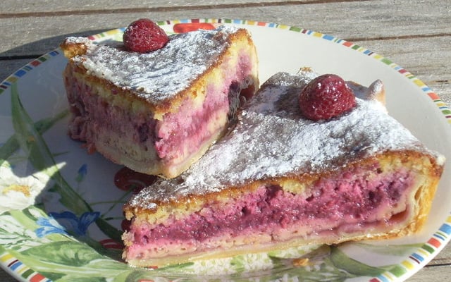 Bakewell pudding aux framboises
