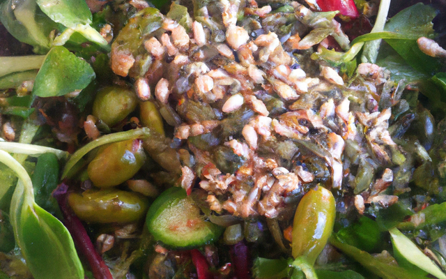 Salade d'hiver au graines germées