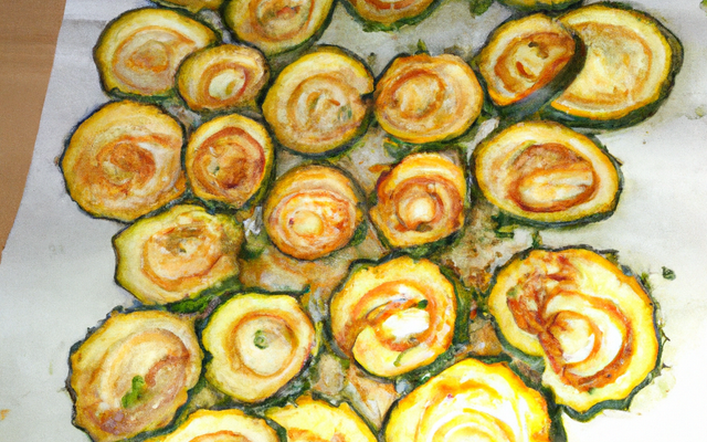Eventail de courgettes