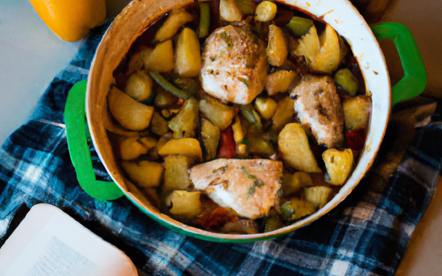 Poulet fermier aux pommes