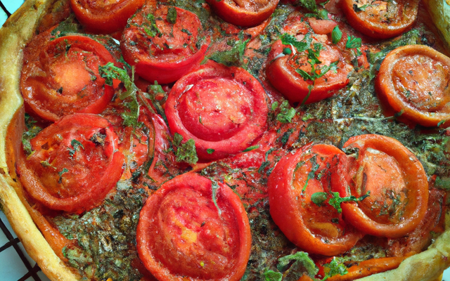 Tarte à la tomate et aux herbes de Provence