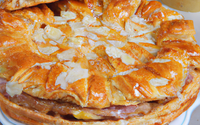 Galette des rois à la crème d'amandes saupoudrée de sucre glace