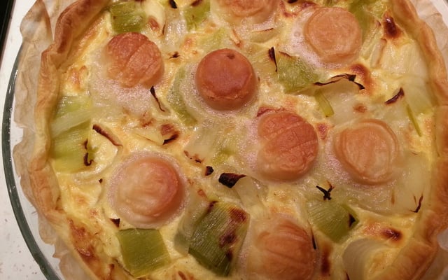 Tarte au chèvre et poireau