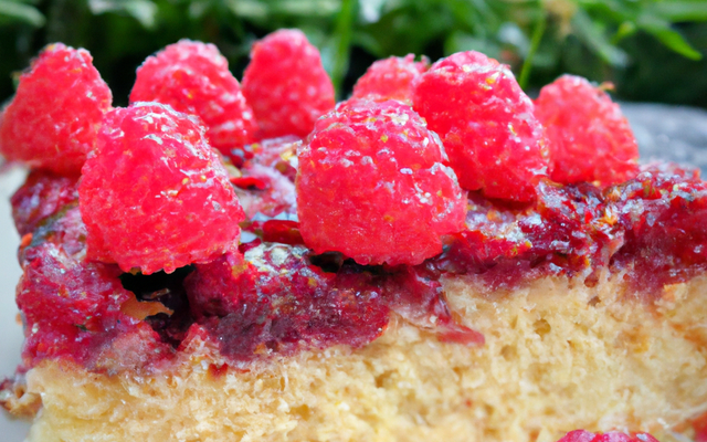 Gâteau aux framboises économique