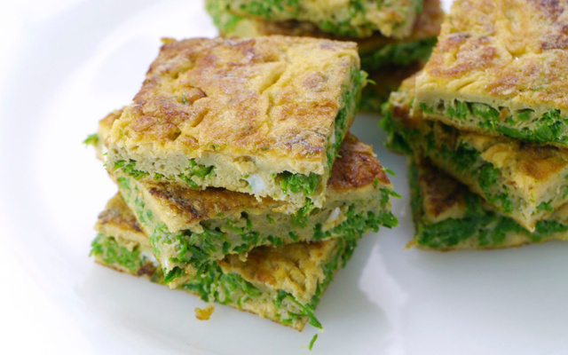 Tortilla aux épinards et champignons