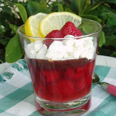 Verrine framboises-citron