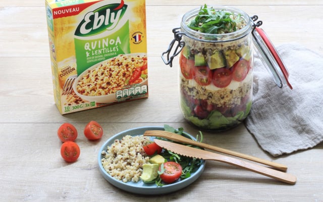 Salad jar Quinoa & Lentilles