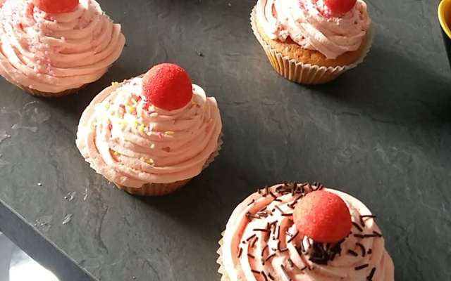 Cupcakes fraises Tagada