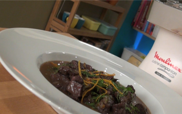 Joue de bœuf confite au vin