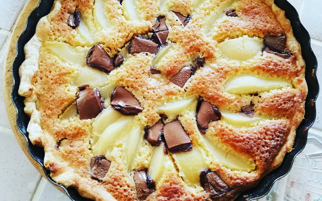 Tarte poires-chocolat