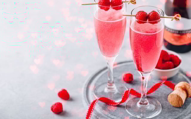 Soupe de champagne fraises et framboises