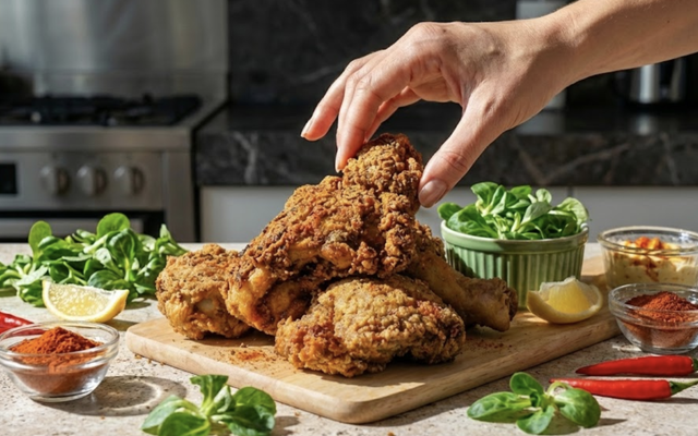 Poulet frit, le vrai