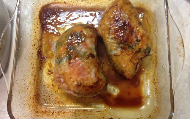 Cuisse de poulet farcie aux champignons