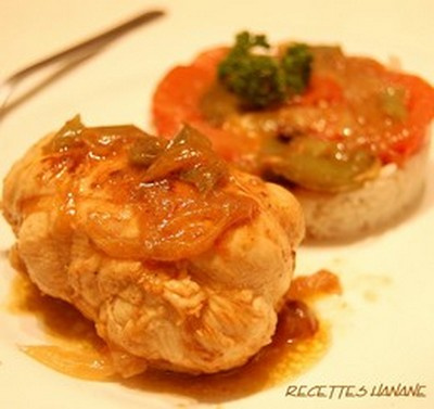 Escalope de poulet farcie au fromage fondant