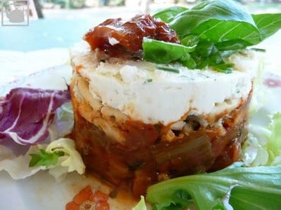 Confit d'aubergines au petit billy