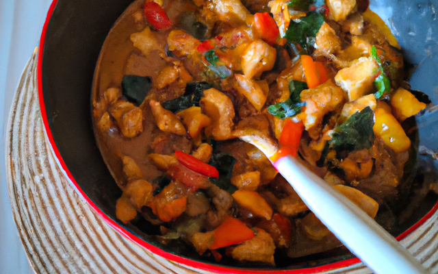 Wok de poulet au curry