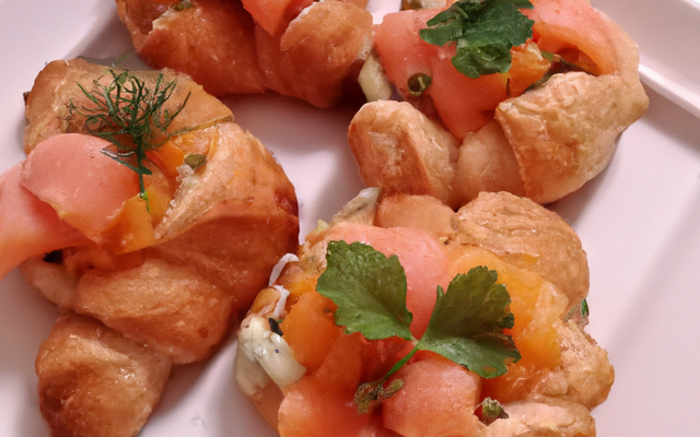 Petits croissants saumon Tartare