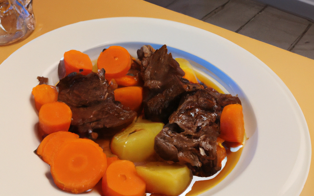 Bœuf aux carottes préparé à la Guinness
