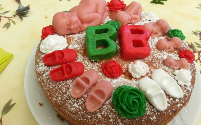 Gâteau naissance à la va-vite.