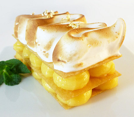 Feuille à feuille de citron meringué