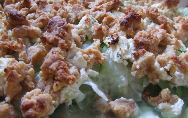 Crumble courgette et boursin