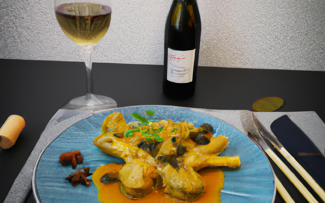 Aiguillettes de poulet au curry et vin blanc