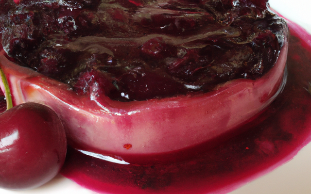 Flan aux cerises noires