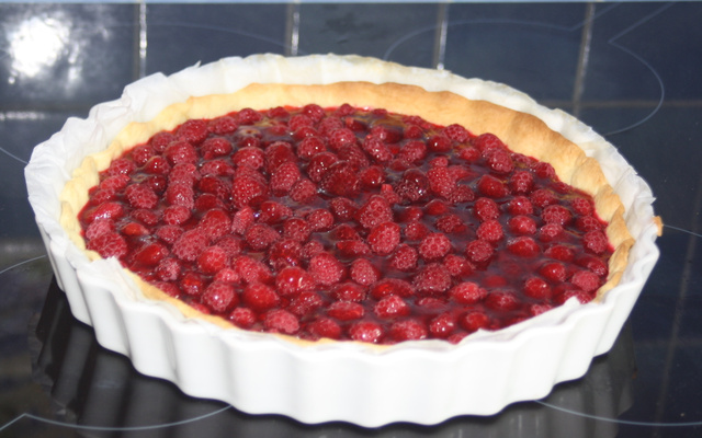 Tarte aux framboises facile